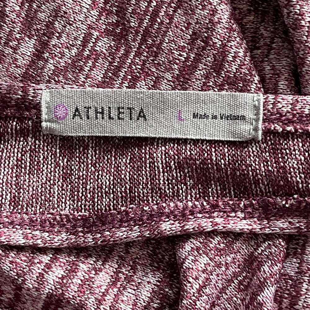 ATHLETA short tee dress with sexy open back 3/4 sleeve - purple - knit - Large - Picture 3 of 4